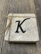 Custom Stone Coasters "K"