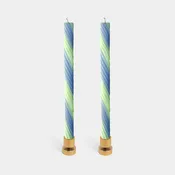 54 Celsius - Rope Candles - Lav. & Green (2 Pack) - 11" Vibrant Tapers