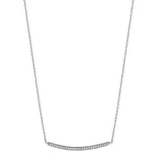 18k Petite Forever Bar Necklace - white gold