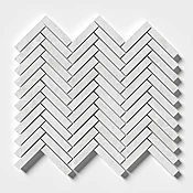 Iceberg Honed Herringbone 5/8x3 Marble Mosaics 10 7/16x12 13/16