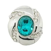 Aqua Tumbled Crystal Treasure Snap