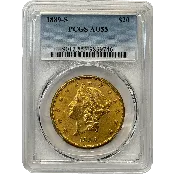 1889-S $20 Liberty PCGS AU55