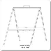Bull Steel C241 “A” Frame Sign Holder, Slide-In Only, 18″ x 24″