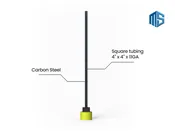 Camera-Light Poles Mounted on Concrete Floor – Type 2