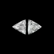 0.15ct TRILLION CUT DIAMOND MATCHING PAIR STUD EARRINGS F-I SI LOOSE ACCENT