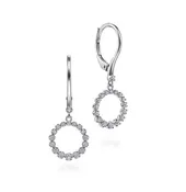 14K White Gold 0.29ctw Diamond Drop Earrings