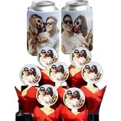 100 Photo Can Coolers and Photo Cupcake Toppers
