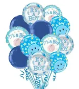12 Baby Boy Mylars