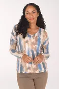 Paint Printed V-Neck Top