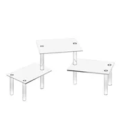 2-Tier, 3-Table Acrylic Display – Compact for Shelves