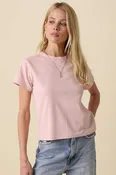 baby pink crewneck t-shirt