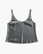 Maggie Tank In Vintage Satin Nori