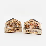 2-Tier Village Scene with Lights and Timer - 2 Assorted