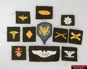 11pc WWII US Army Air Armored Finance Lt. Colonel Bombardier Signal Insignias