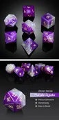 Gemstone Dice Set (7pcs) Purple Agate (Natural)