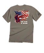 250 Years Freedom Eagle Flight Limited Release - Crater Dyed® Short Sleeve Crewneck T-Shirt