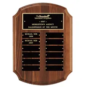 11″ x 15″ – 12 Plates – American Walnut Perpetual Plaque