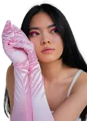 Above Elbow Satin Gloves