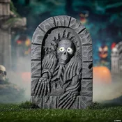 Animated Skeleton Rising From The Grave Tombstone Decoration