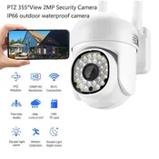 1080P Wireless Outdoor Security Camera, Color Night Vision, 360° Pan/Tilt, Auto Tracking, 2-Way Audio, Weatherproof