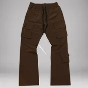 Baruda - Flare Nylon Cargo Pants - Brown - 404FS