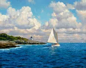 Herreshoff off Castle Hill | Fine Art Print by Harley Bartlett