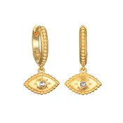 Always Protected Evil Eye Huggie Hoops