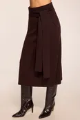 Abby Knit Midi Wrap Skirt | HERITAGE BROWN