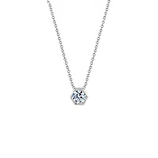 0.33tcw Hex Diamond Pendant Necklace
