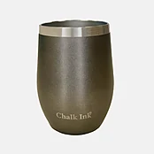 12 oz. Chalk Ink® Pewter Metallic Travel Tumbler with Clear Slider Lid