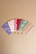 5 Notebook Set - Lilac Crown Flower