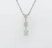 14k White Gold 0.50 Carat Pendant