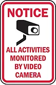 Notice All Activities Monitored By Video Camera