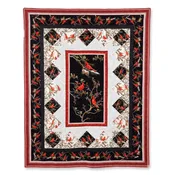 Cardinal Bird Patchwork Quilt Wall Hanging