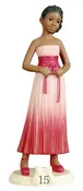 African American Birthday Girl Figurine - Age 15