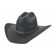 Black Straw Cowboy Hat with Studded Hat Band