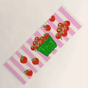 Cherry Tomatoes Euro Summer Aesthetic Stripes Illustration Yoga Mat