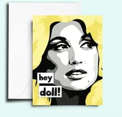 Greeting Card - Hey Doll