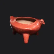 A Chupicuaro Redware Tripod Avian Bowl, Pre-Classic Period, ca. 400 - 100 BCE