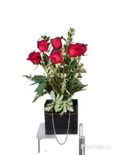 Purse box with roses