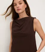 Amira Asymmetrical Pleated Top