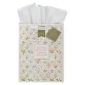 Always in Bloom Large Portrait Gift Bag - 2 Corinthians 12:9