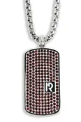 REYHAN HAKKI MENS 925 SILVER GARNETT TAG