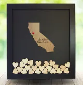 California Drop Box Guest Book Frame