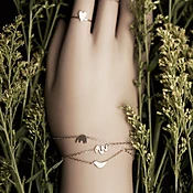 Dainty Miniature Animal Bracelet, Solid Gold or Solid Silver