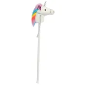 37" Unicorn White Stick Pony