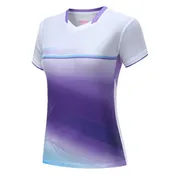 Badminton Shirts Women 3D Printed High Quality Fitness Short Sleeves Outdoor Training Team Running Casual Ping Pong Jerseys