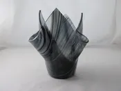 Black & White Streaky Baroque Tall Votive Holder