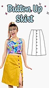 Button-Up Skirt PDF Sewing Pattern