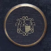 Antique Brass Crest Button
